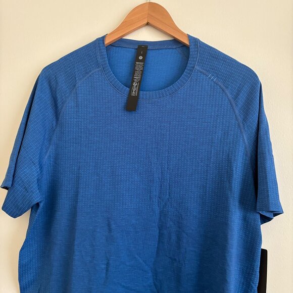 Lululemon Athletic Metal Vent Tech Short Sleeve Pipe Dream Blue NWT Men’s Sz L - Picture 3 of 7